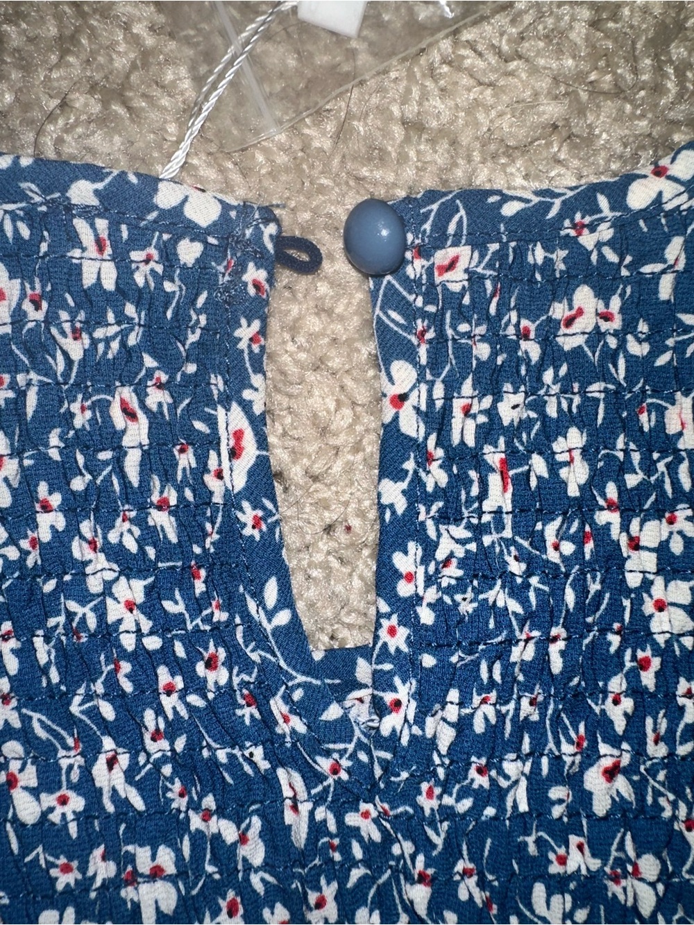 BTFBM Blue Floral Smocked Maxi Dress - Picture 5 of 6